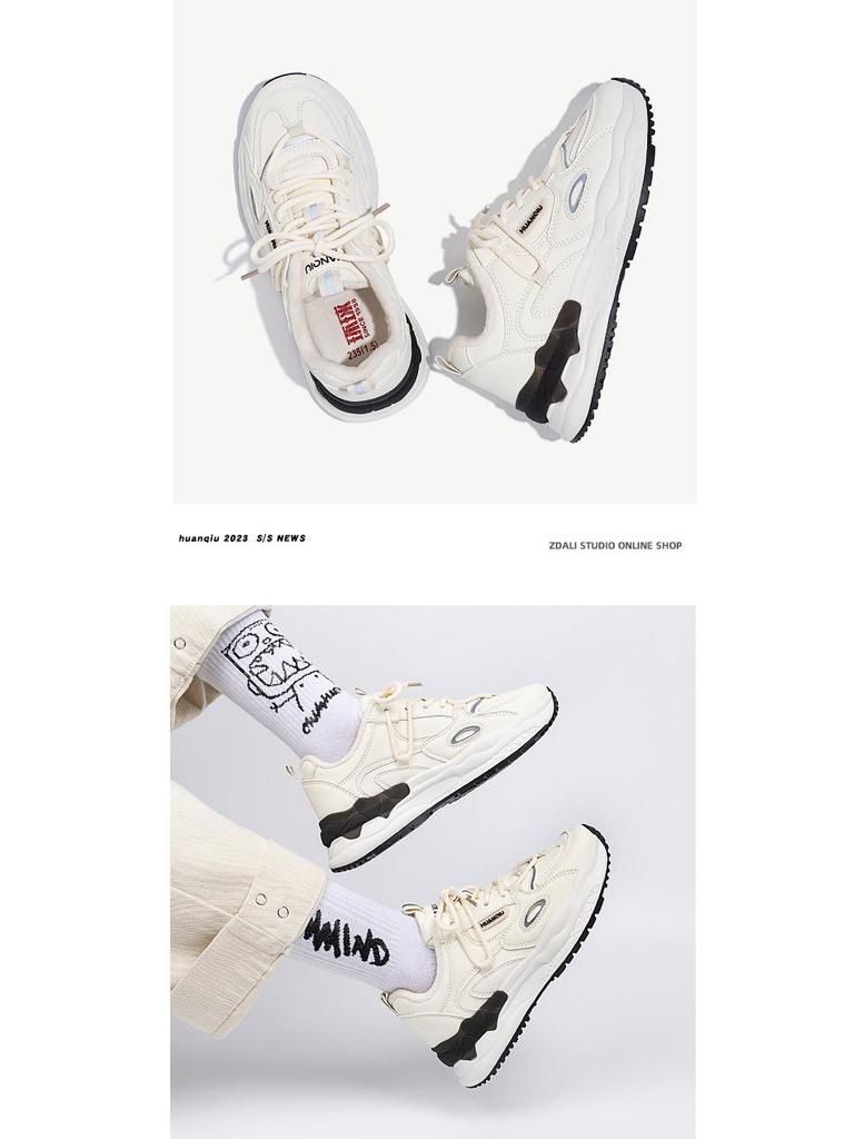 Global ZHQ-XA032-2 Damen Winter Dicksohlige Samt Dad Schuhe - Lässige Warme Baumwolle Sport Sneakers