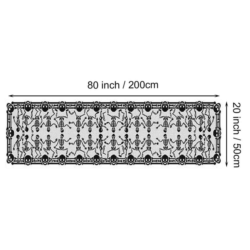 Rectangular Decorative Table Runner Halloween Tablecloth 54x108inch Black Spider Web Tablecloth Event Party Decorations Supplies