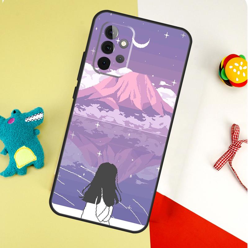 Art Pixel Aesthetic For Samsung Galaxy A54 A34 A14 A55 A35 A15 A53 A33 A13 A05 A06 A16 A22 A32 A52 Phone Case
