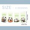 Set of 4 Magnetic Panda Bookmarks Animal-Themed Fold-over Page Markers for Books, Creative Gift for Readers & Students