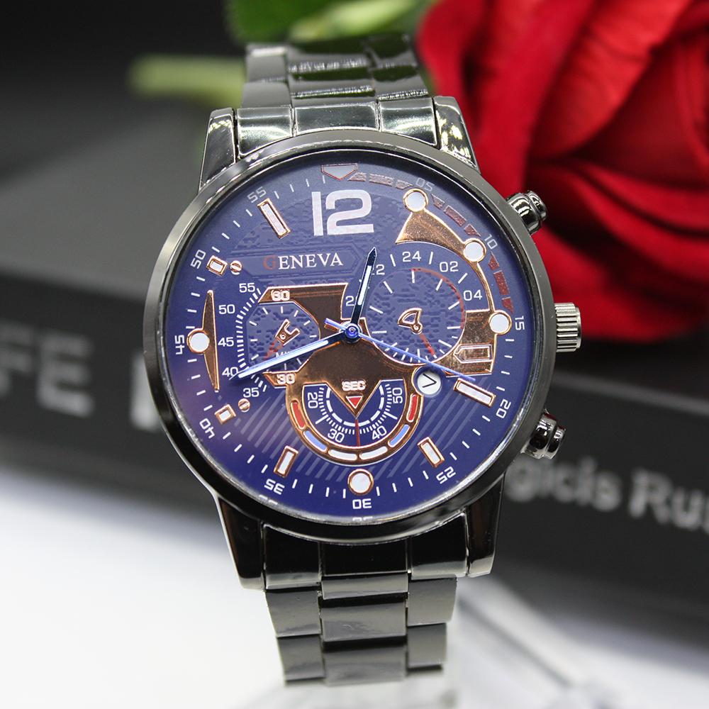 2pcs Set Natural Stone Bracelet Bracelet Pandora Watch Mechanical Men Business Gold Digital Simple Student for Classmate Gift