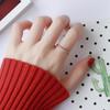 Trendy Japanese-Korean Titanium Steel Ring for Women – Personalized Pinky or Index Finger Twist Jewelry