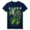 2026 Summer Green Glow Alien Creature Print Black Tshirt Space Cabin Graphic Loose Oversized Short Sleeve Goth Tees