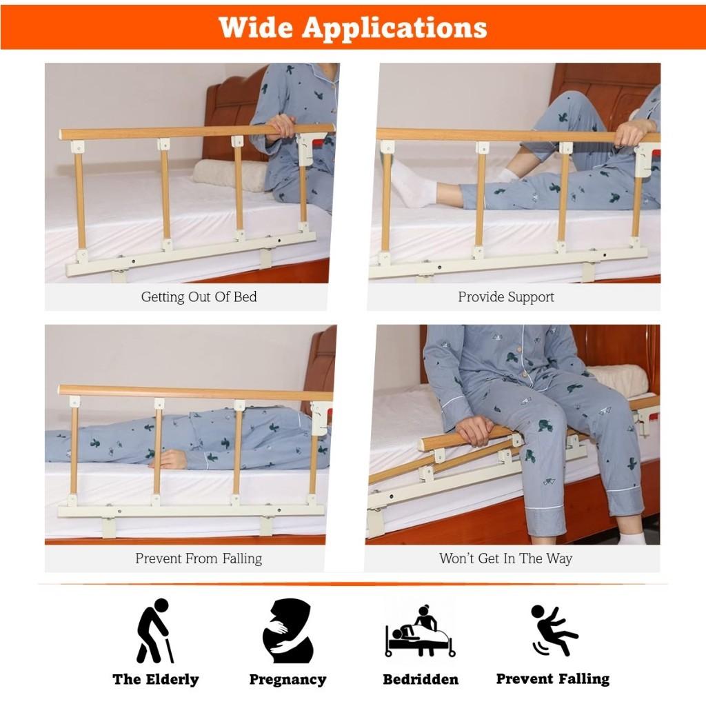 Safety Assist Handle Elderly Bedridden Pregnancy Bed Railing Guard Rails Household Foldable Bed Guardrail