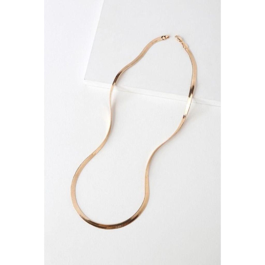 Women's Gold Italian Chain Necklace, Color-free, Gold-plated Guaranteed