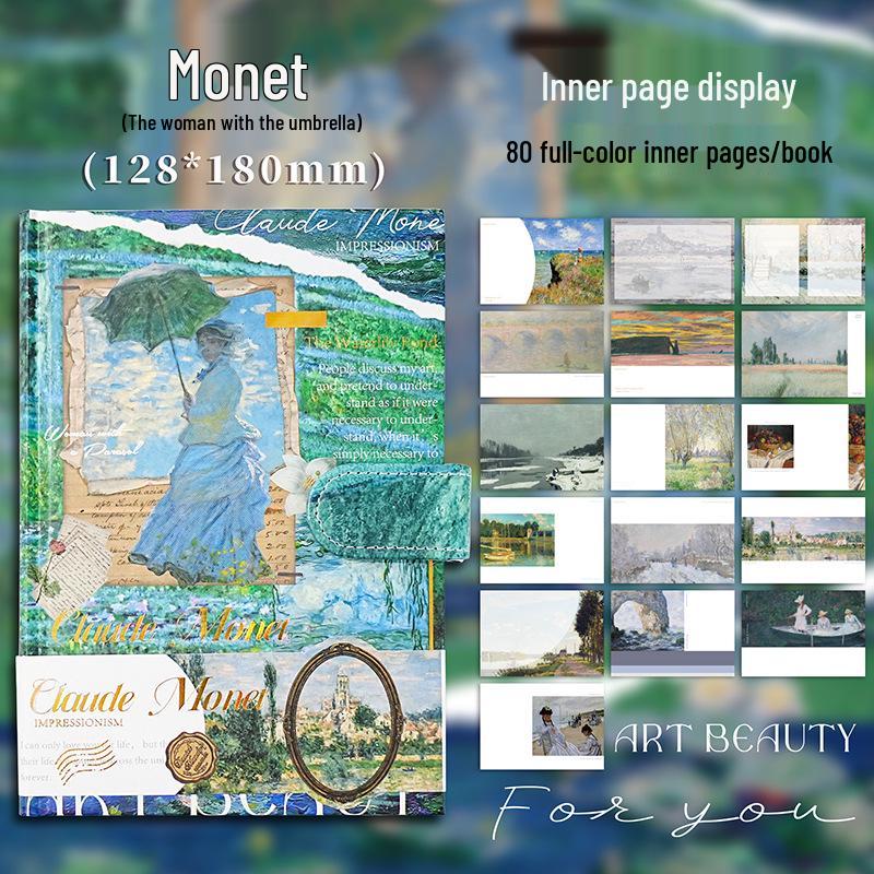 Monet Oil Painting Retro Girl's Hardcover Journal & Planner