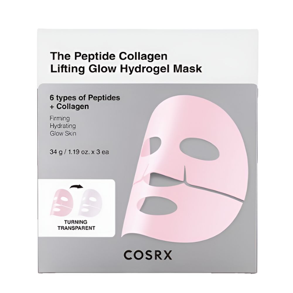 COSRX The Peptide Collagen Lifting Glow Hydrogel Mask 3 Sheets Firming Radiance Mask Set