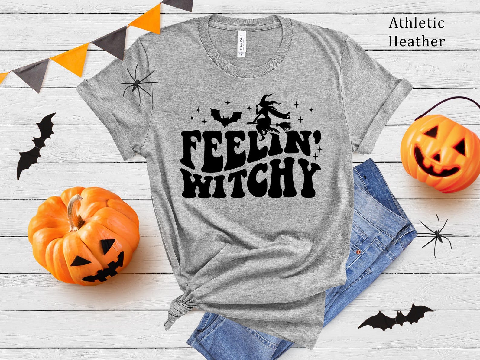 Feelin Witchy Halloween T-Shirt | Spooky Fall Tee S