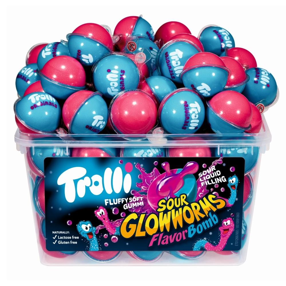 Trolli Sour Flavor Bomb Glowworm 60-Pack
