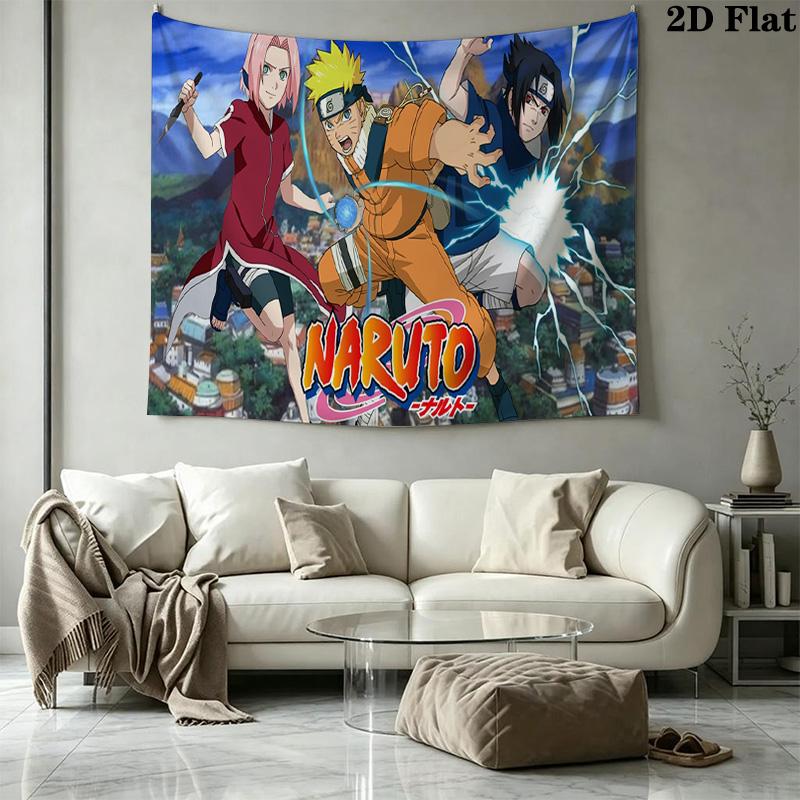 N-NARUTO Wall Tapestry Aesthetic Wall Hanging Printed Fabric Blanket Decorative Tapestries for Bedroom Living Room Home Decor