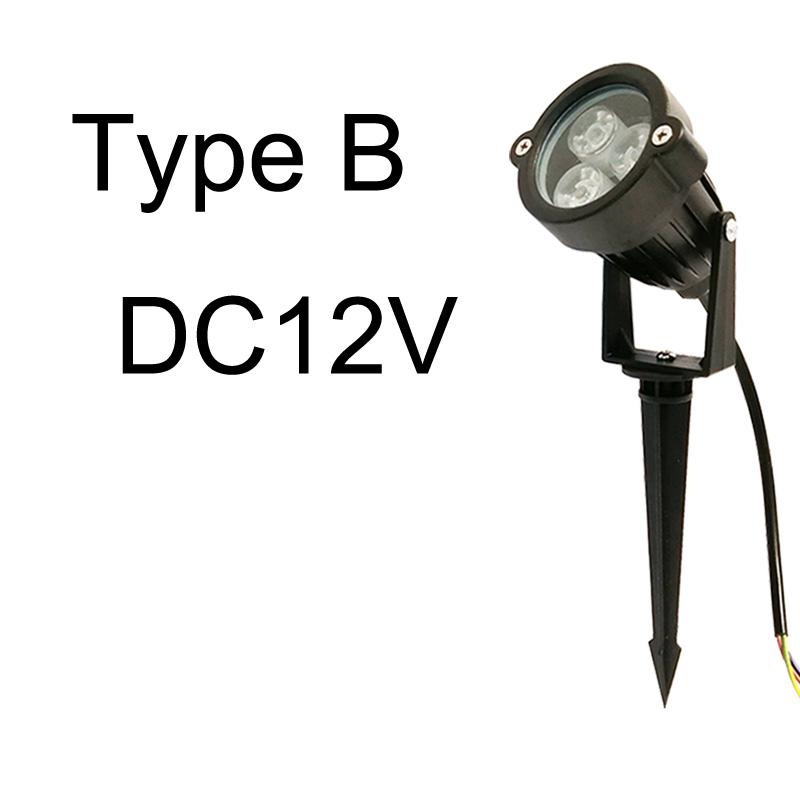 

Регулируемый наружный садовый ландшафтный светильник AC220V110V DC12V Светодиодная лампа для газона Водонепроницаемое освещение Светодиодный свет Садовая дорожка Прожектор 3 Вт 6 Вт 3W Warm white 3000K