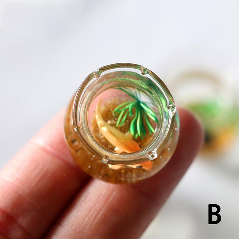 Dollhouse Miniature Glass Fish Tank Bowl Aquarium Doll House Home Ornament Toy For Dollhouse Decals