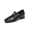TATA/He She 2025 Autumn Summer Shopping Mall Same Style Shallow Mouth Feminine Mary Jane Shoes