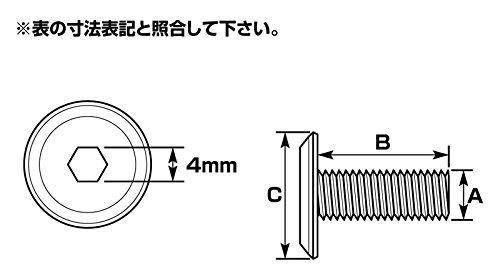 KITACO Flat Button Cap Bolt (M6 x P1.0 x 30mm)