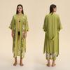 Yaoting Satin Plus Size Women's Long Sleeve Pajamas and Bathrobe Set - Spring/Fall Collection WP5021
