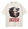 Washed Tv Series Dexter Morgan Vintage Graphic T-shirt Men Women Vintage Style T Shirt Cotton Gothic Oversized Casual T-shirts