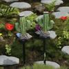 Waterproof Outdoor Cactus Lamps Solar Garden Light, Resin Pathway Desert Theme Yard Accessories LED Light with Stake for Patio Lawn Decor Powered