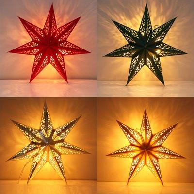 1 Stück, Ausgehöhlter Stern Hängeanhänger, Klassische EID Sternlaterne, Design ohne Licht für festliche Dekoration, für Zuhause, Schlafzimmer, Garten