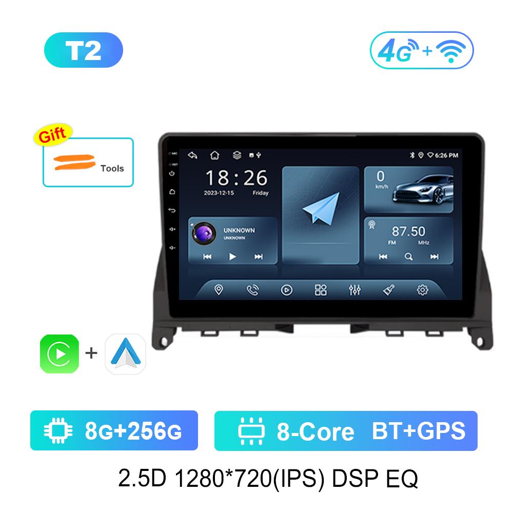 Android OS Car Radio Multimedia Player 9 Inch for Mercedes Benz C Class 3 W204 S204 2006 - 2011 GPS Navi WiFi Carplay IPS Screen