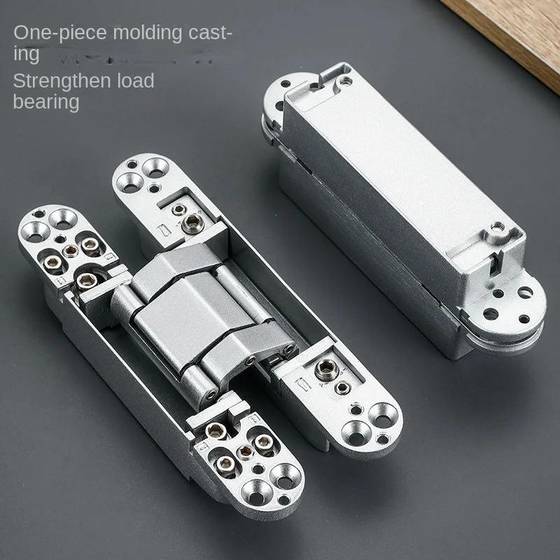 40/80KG Wooden 180 Degrees Hidden Hinge Household Hardware Wide door spacing Invisible Cross Casement Gate Hinge
