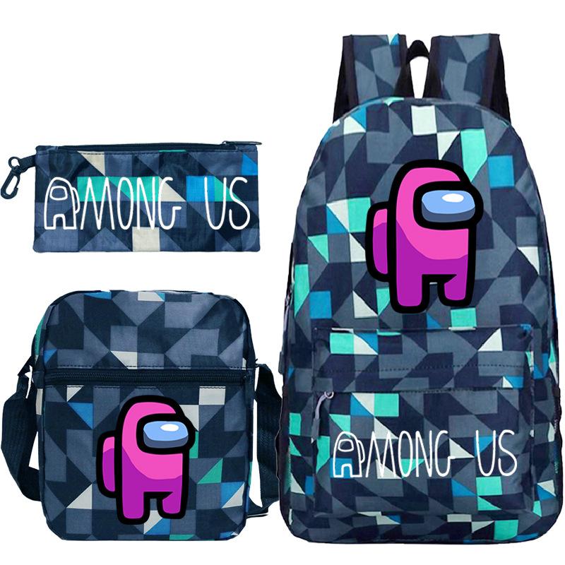 Game Merchandise Printed Schoolbag Three-Piece Backpack Set