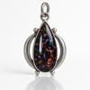 925 Sterling Silver Pendant 30.55 Ct Sparking Fire Black Opal Beautiful Pendant