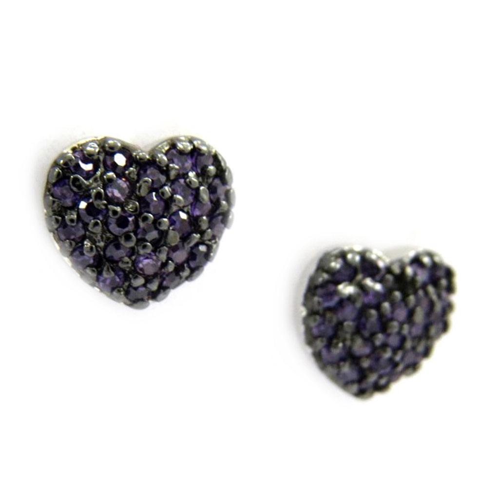 Les Trésors De Lily [G9012] - Silberne lila Ohrringe „Romy“