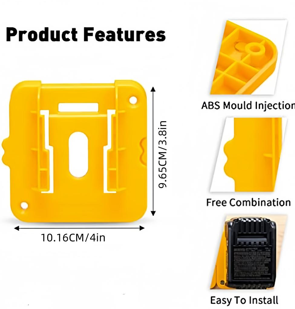 Battery Holder Storage Rack for Dewalt 20V 60V Battery Dock Holder Fit Wall Mount Battery Dock Warehouse Factory Truck Toolbox
