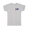 Gift T-Shirt : I Love Australia Flag Heart Crest Country Australian Expat