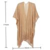 European & American Style Gold and Silver Tassel Cape - Women's Transparent Summer Shawl