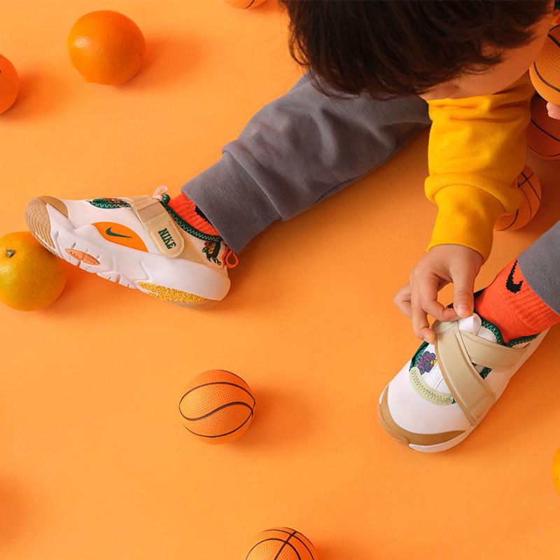 Nike Flex Advance Low top Toddler Shoes White Orange Infant And Toddler DQ5084-181