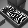 Zebra texture pattern tempered glass phone case suitable for iPhone 17 16 15 14 13 12 11 Pro/Max/Plus anti drop and shockproof