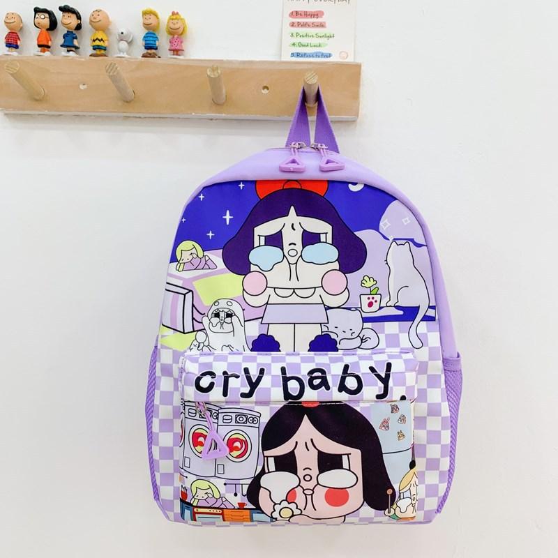 Cry Cartoon Baby Backpack Large Capacity Lightweight Backpack Backpack Student