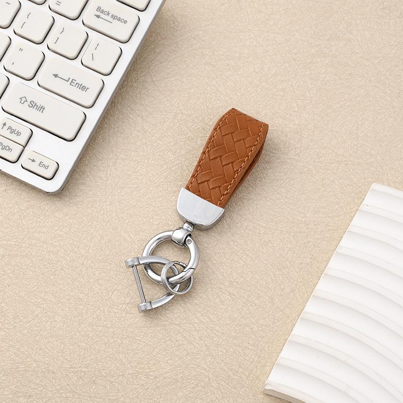 Cross-border Year of the Horse Car Home Keychain Wrist Rope Motorcycle Pendant Men's and Women's Metal Braided Rope Bag Key Chain