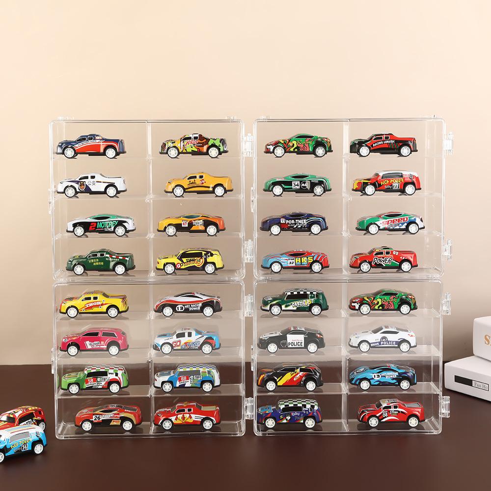 Hot Wheels 1:64 Diecast Car Display Stand & Organizer Box for Kids