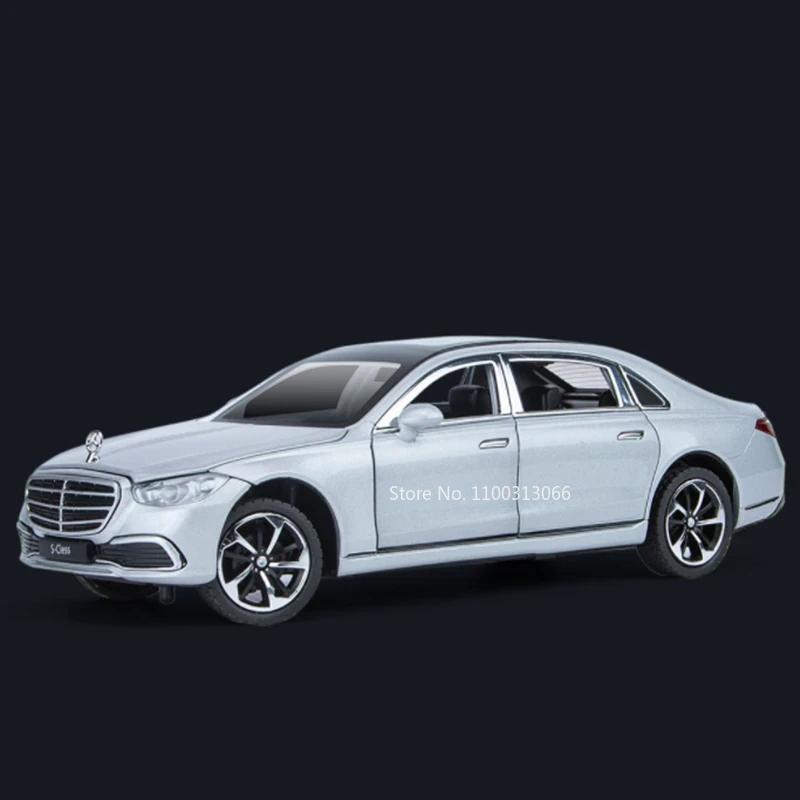 1:24 Scale S400L GLS600 Alloy Cars Models Toys Wheel Pull Back Vehicles Model Sound Light Toy Cars Boys Festival Gifts