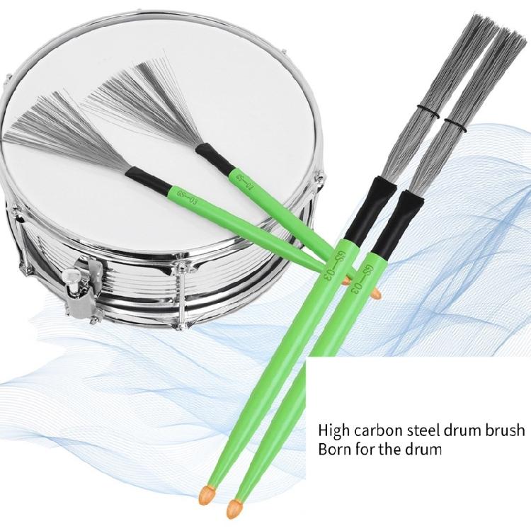 1Pair Double Head Drum Brush Carbon Steel Wire Brush Percussions Drum Stick