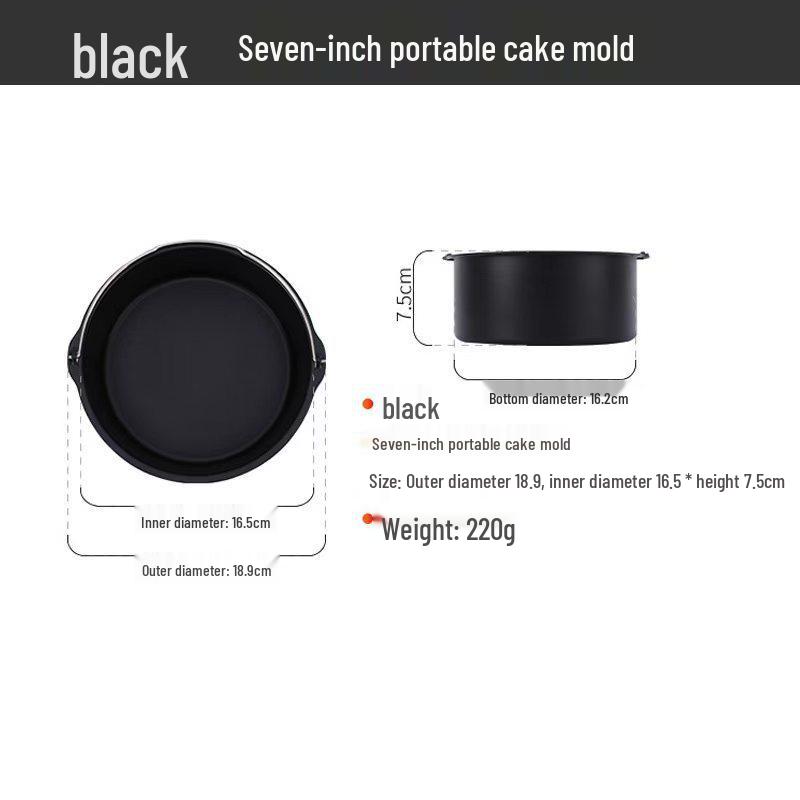 Stampi per Torta Resistenti alle Alte Temperature per Friggitrice ad Aria con Manico, Teglie Rotonde da 6/7/8 pollici