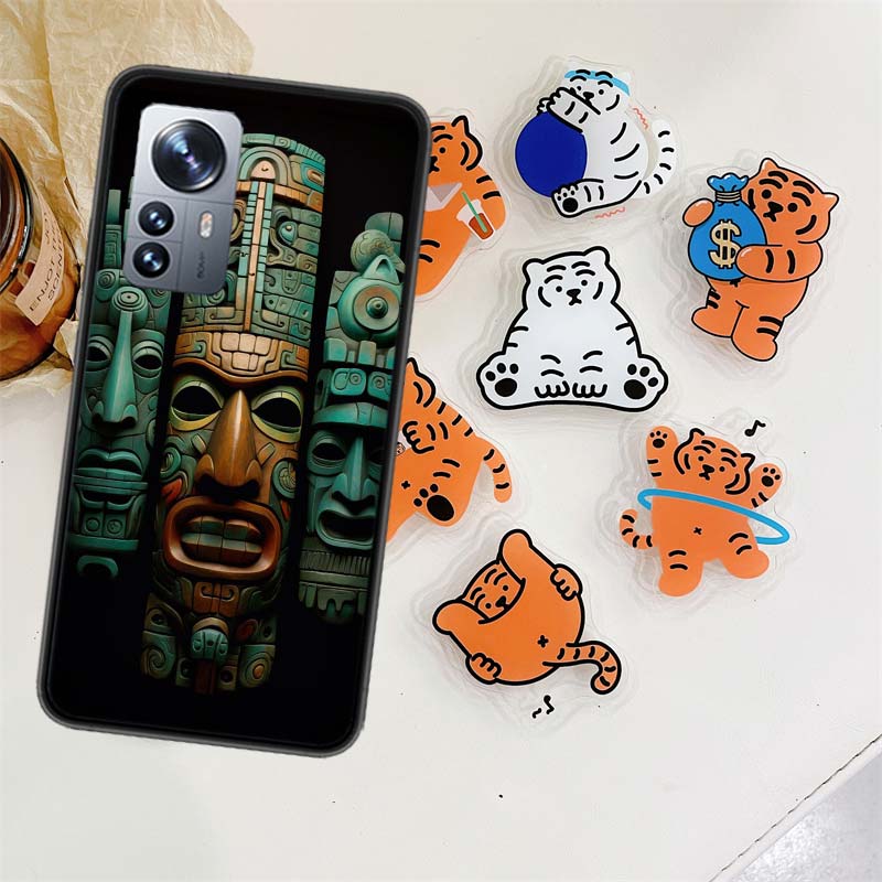 Aztec Maya Stone Phone Case For Xiaomi Poco X7 F6 F5 Pro F7 14 Ultra Mi 15 11 Lite F3 M6 M5S M4 11T 10T Pro Cover Capa