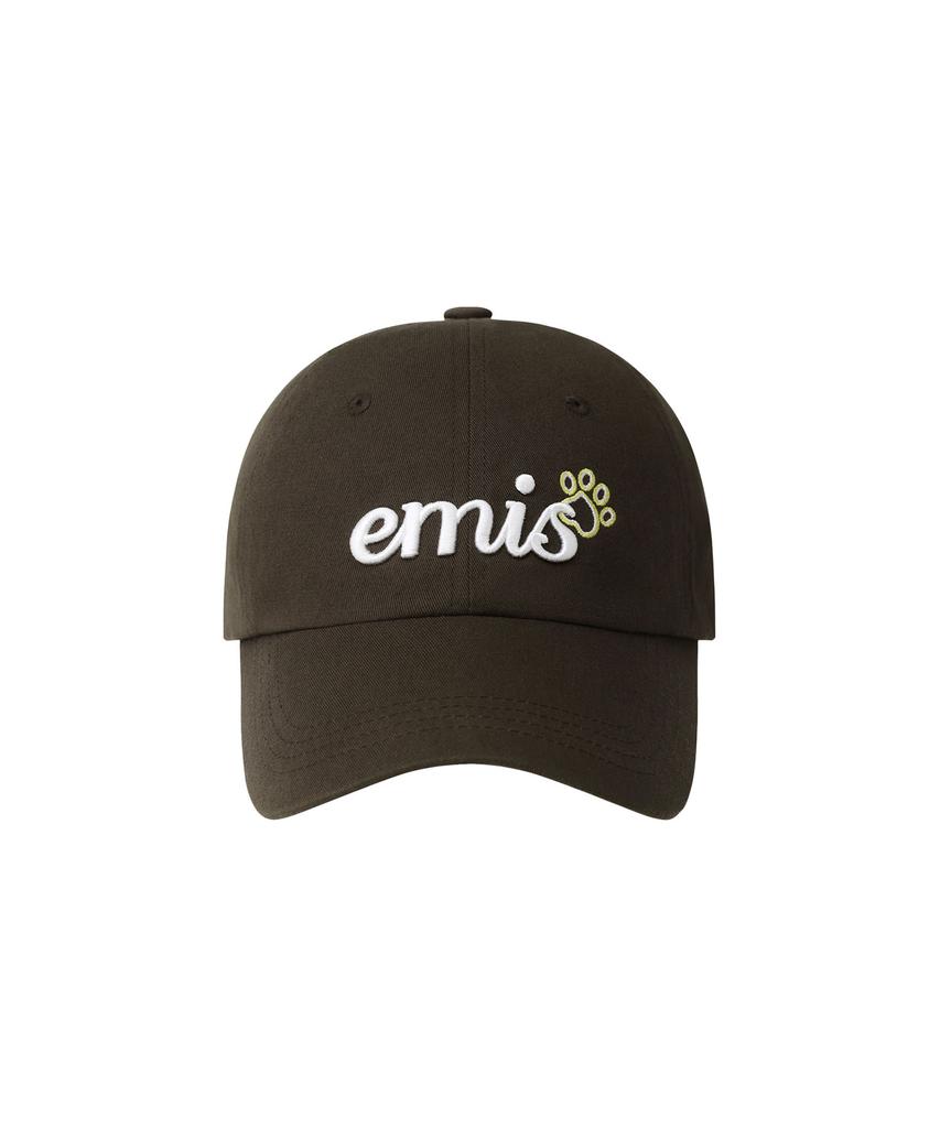 Imiseu Lettering Logo Ball Cap-Brown