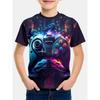 Casual Game Style Kids T-Shirt, Boys' Top, Baby Summer Short Sleeve Comfortable Clothing
