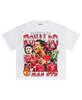 Retro Schwarz Ronaldinho "O Bruxo" Barcelona Fußballlegende Karriere-Highlights Doppelseitig Grafik Oversized Lässiges Baumwoll-T-Shirt