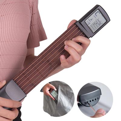 6 Telli Cep Gitar Akor Eğitmeni Halk Gitar Uygulama Aracı Gadget'ı Dönebilen Akorlarla 6 Perde