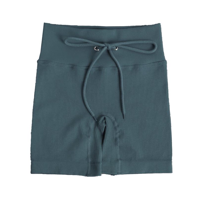 

Рубчатый бесшовный вязаный спортивный костюм: Укороченный топ и брюки для йоги с высокой талией и эффектом подтяжки ягодиц, варианты с длинным/коротким рукавом Large