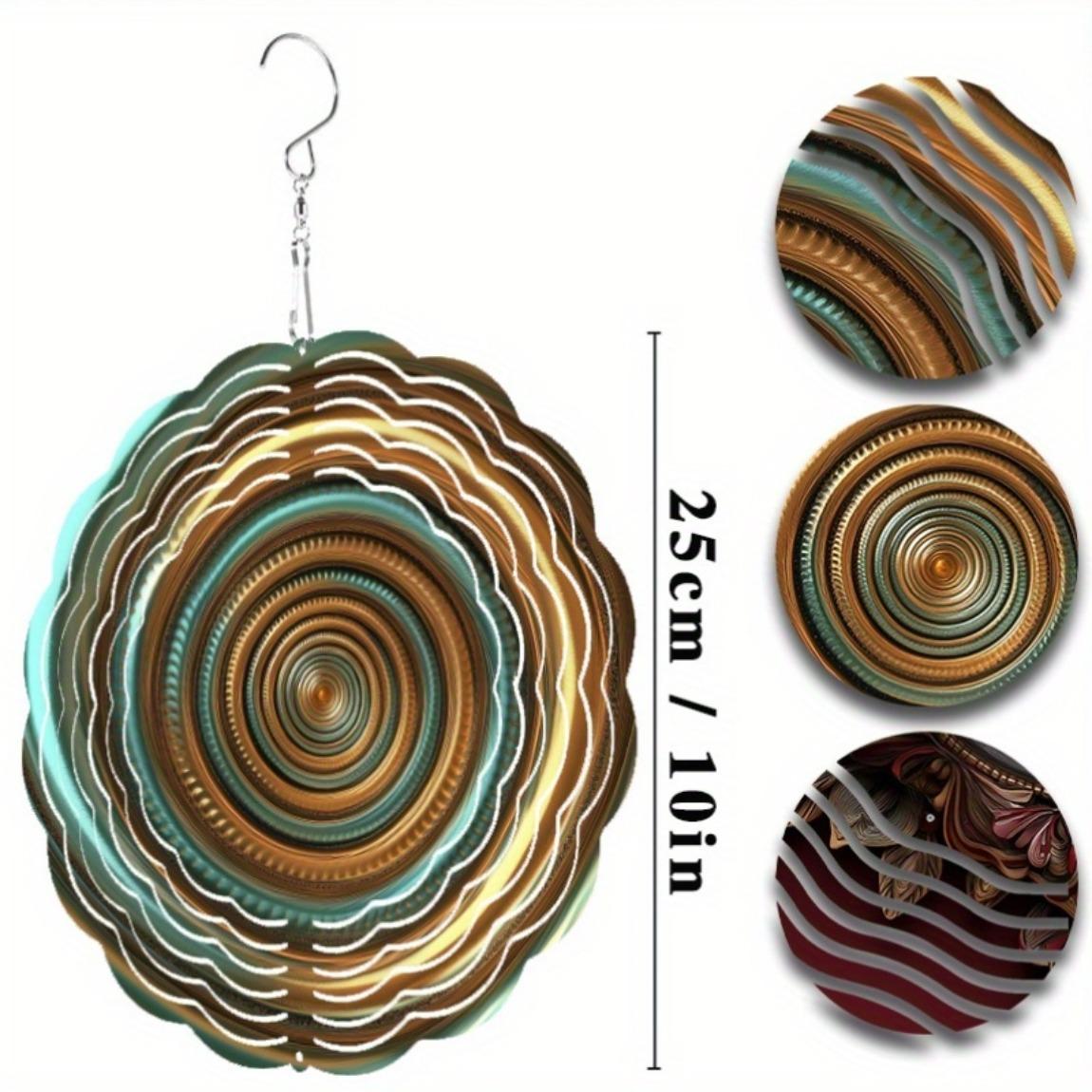 

10-дюймовый подвесной ветряной спиннер с вращающимся на 360 градусов крюком, уличный ветряной колокольчик для декора сада, балкона, двора, весенний летний арт-декор 01A