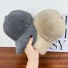 New Imitation Mink Baseball Cap Women's Autumn and Winter Versatile Big Head Circumference Warm Cap Showing Face Small Plush Hat