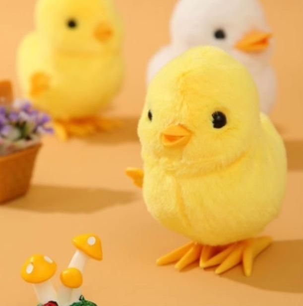 

Заводная прыгающая игрушка цыпленок, пушистая прыгающая утка, интерактивная игрушка-животное для детей, идеальный подарок на день рождения жёлтый