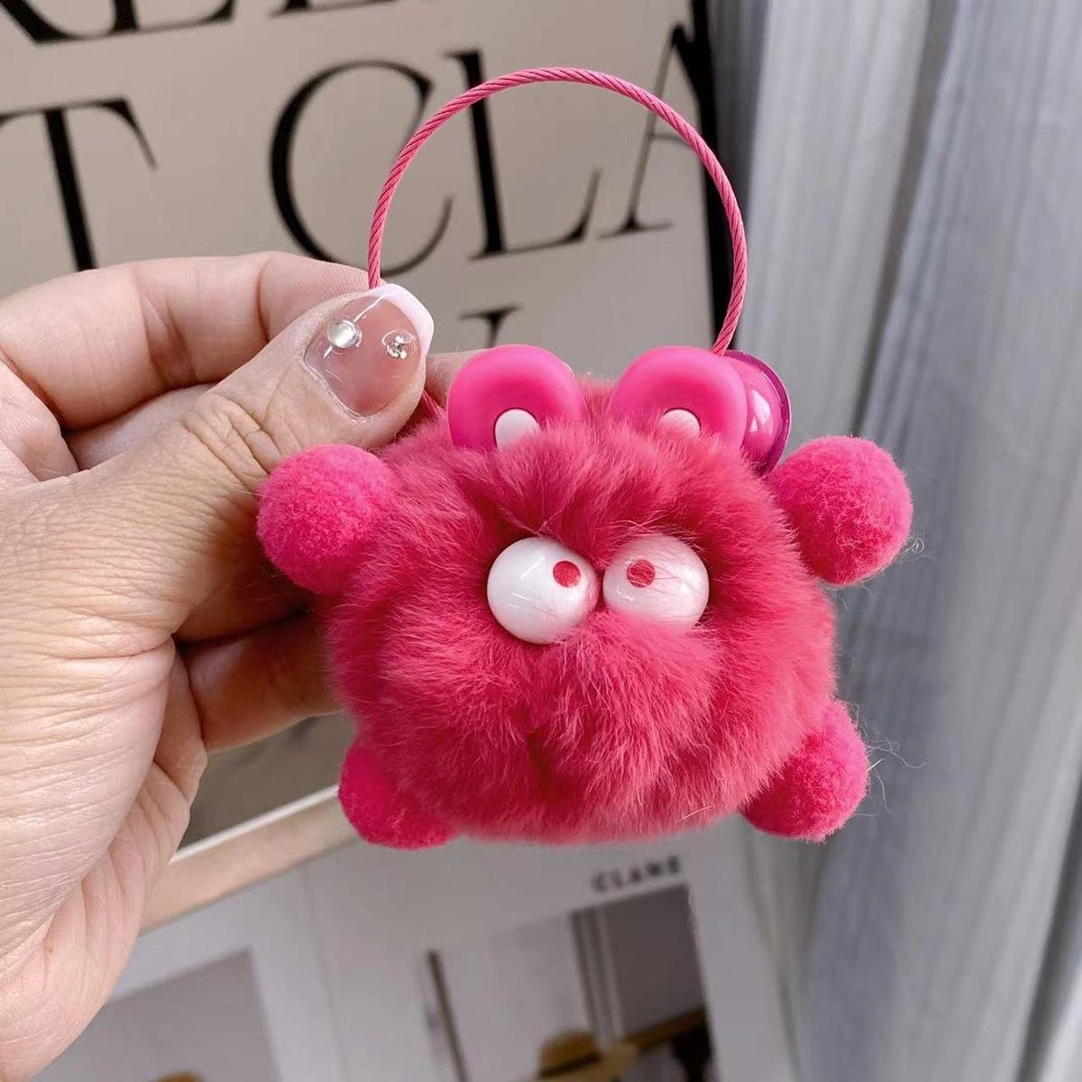 

Plush Soft Keychain Accessory Fluffy Decorative Charm for Bags Backpacks and Keys Durable Lightweight Design One Size