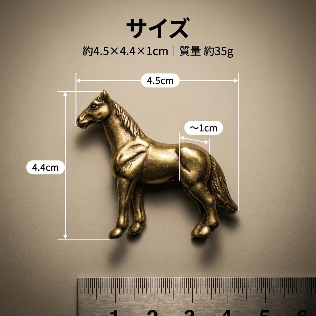 NUOBESTY Copper Horse Desktop Decor for Home and Bronze Lightweight and X X Horse Sculpture Ornament Figurine, Miniature, Office, Tone, Compact, 1.77