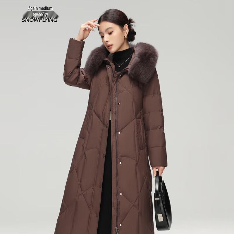 Xuezhongfei Geacă lungă de iarnă pentru femei, slim, X40146108F